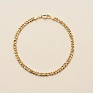 Trendy real gold 14k bracelet perfect gift size 7.5”